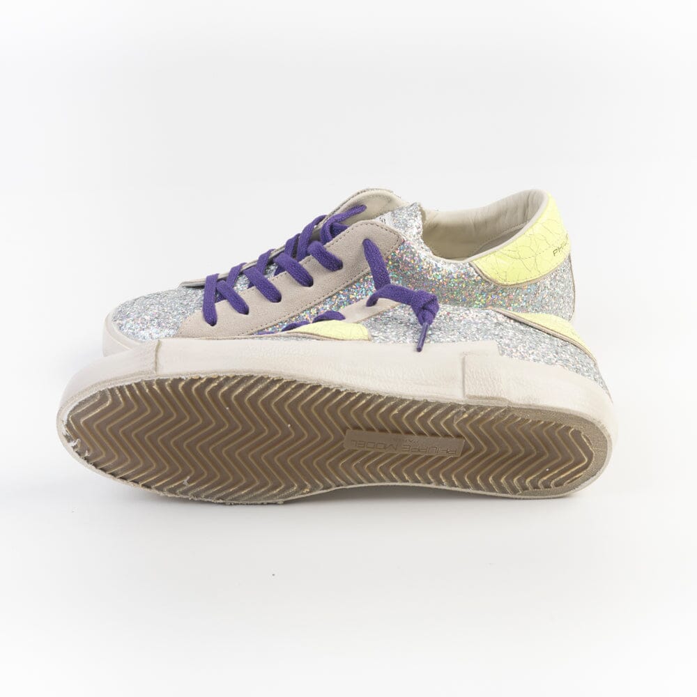 PHILIPPE MODEL - Sneakers - PRLD GG07 - Glitter Argento Scarpe Donna Philippe Model Paris