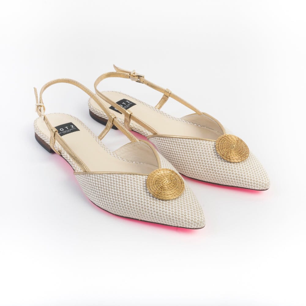 DOTZ - Sling Back - M03C - PASTSEY - Tessuto Avorio Scarpe Donna DOTZ