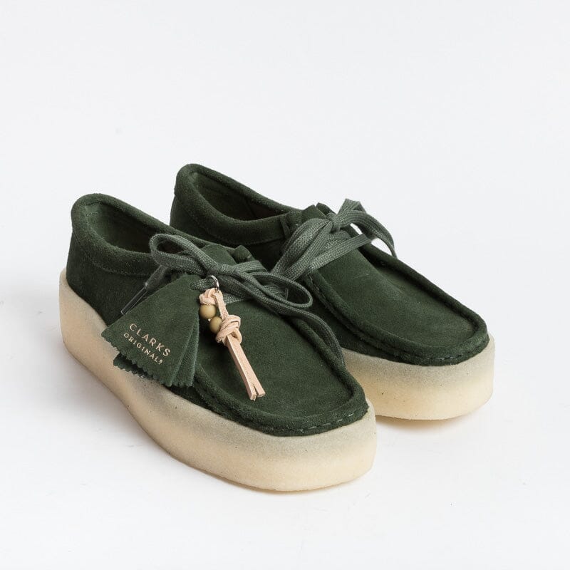 Clarks - Wallabee Cup - Camoscio Verde Scuro Scarpe Donna CLARKS - Collezione Donna