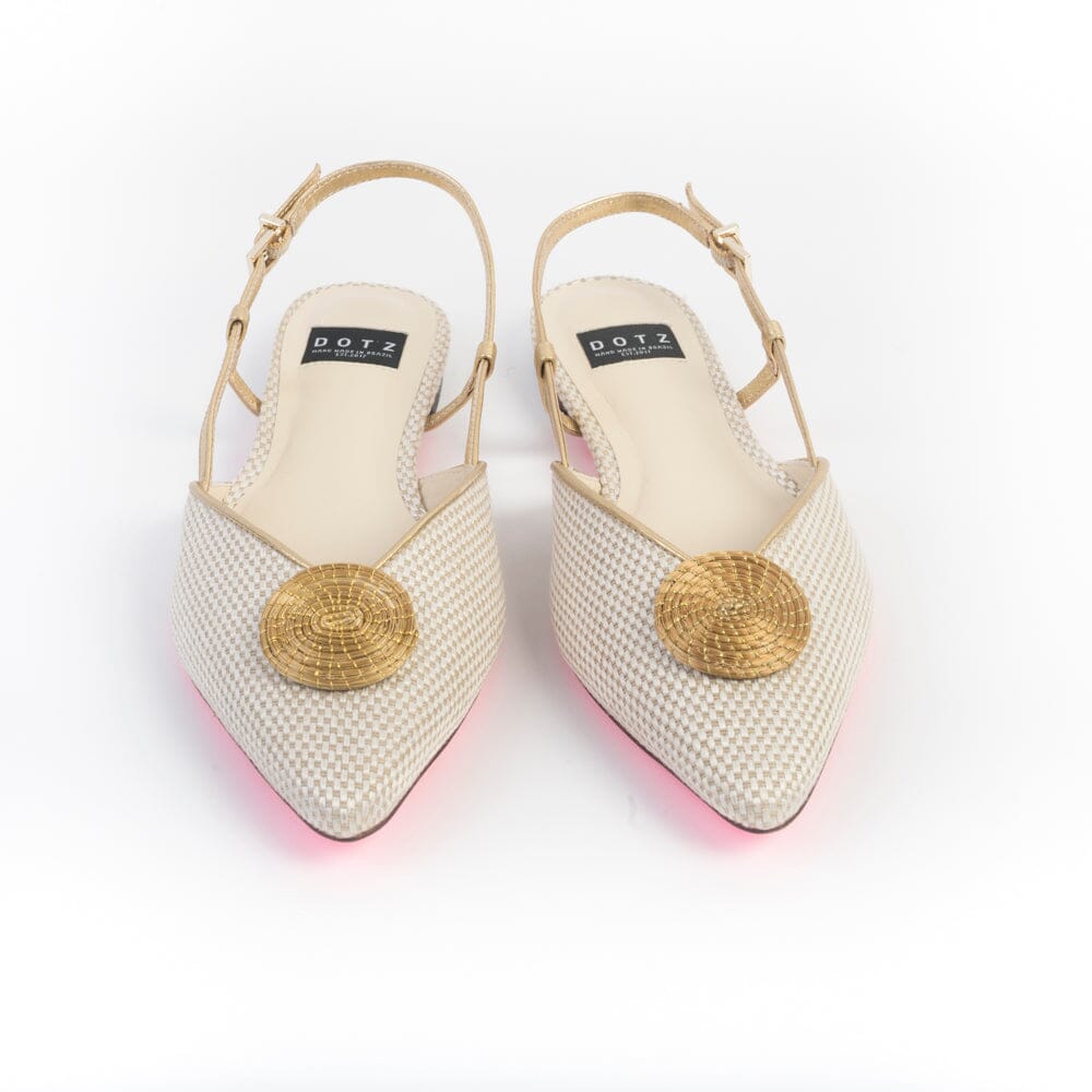 DOTZ - Sling Back - M03C - PASTSEY - Tessuto Avorio Scarpe Donna DOTZ