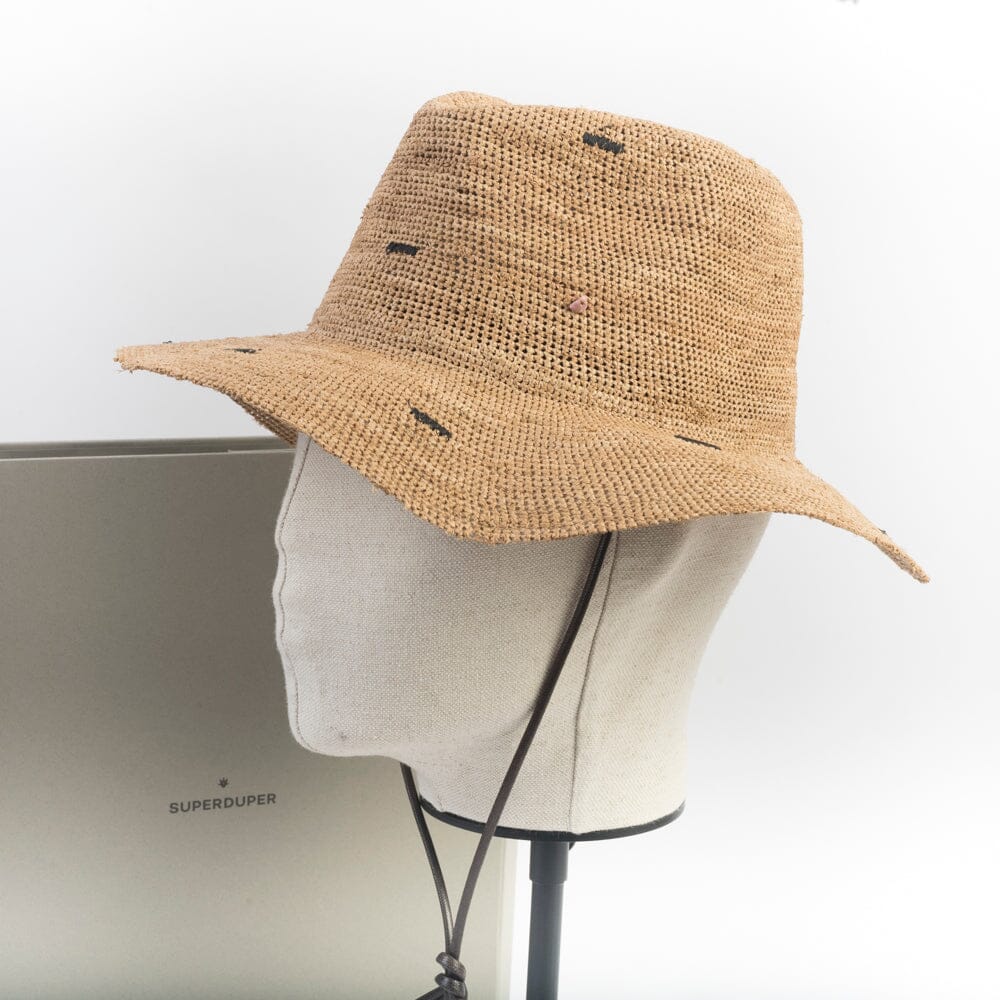 SUPER DUPER HATS - Wandermate - Rafia Crochet - 8371 - Nero Accessori Donna SUPER DUPER HATS
