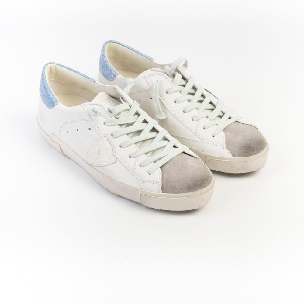 PHILIPPE MODEL - Sneakers - PRLU WX2 - Bianco Azzurro Scarpe Uomo Philippe Model Paris