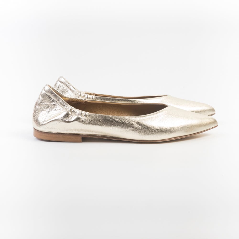 ANNA F - Ballerina - 1403 - Laminato Platino Scarpe Donna Anna F.