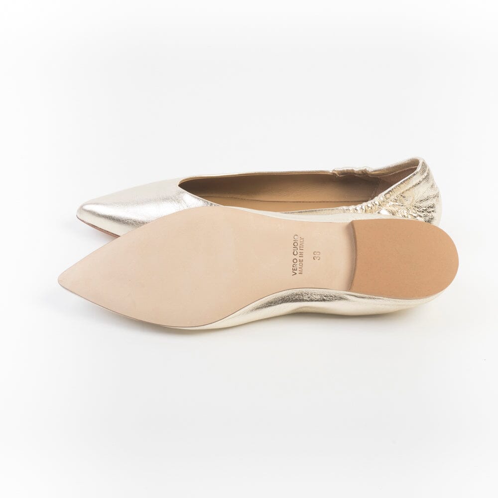 ANNA F - Ballerina - 1403 - Laminato Platino Scarpe Donna Anna F.