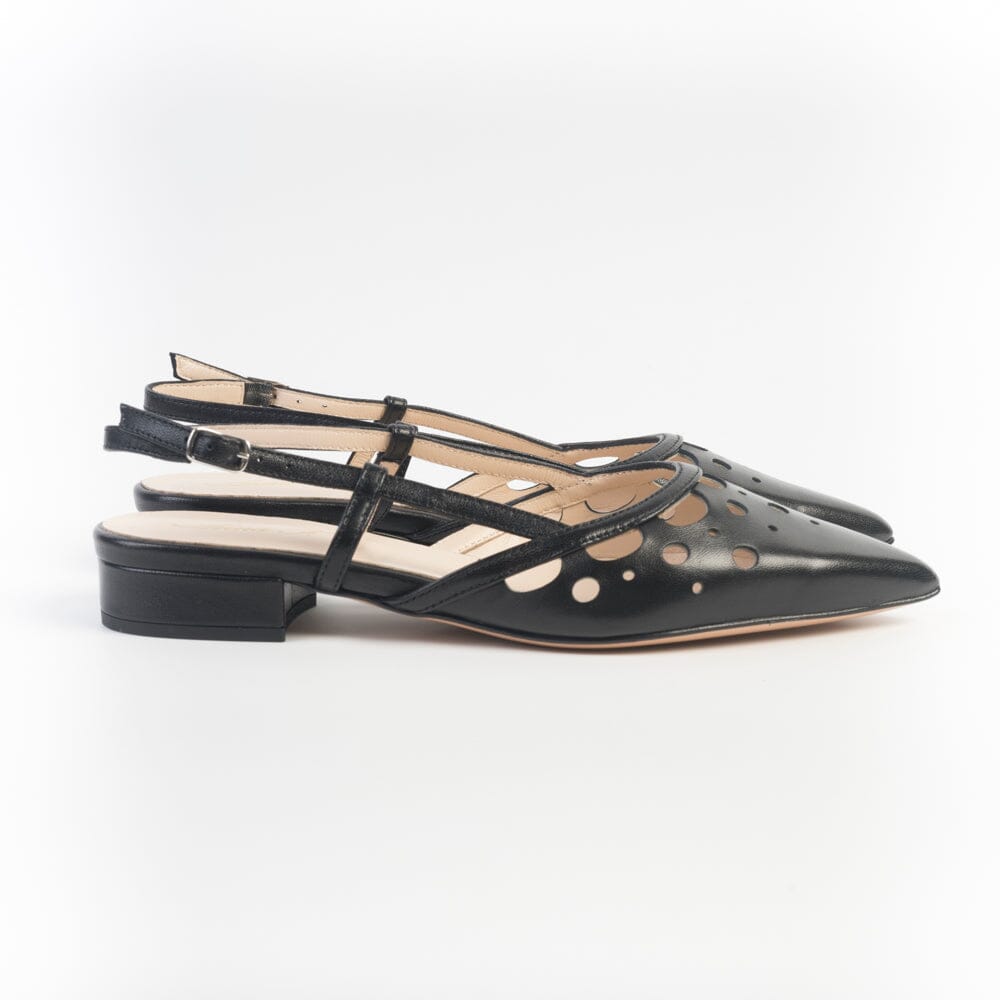ANNA F. - Sling Back - 1948 - Nappa Nera Scarpe Donna Anna F.