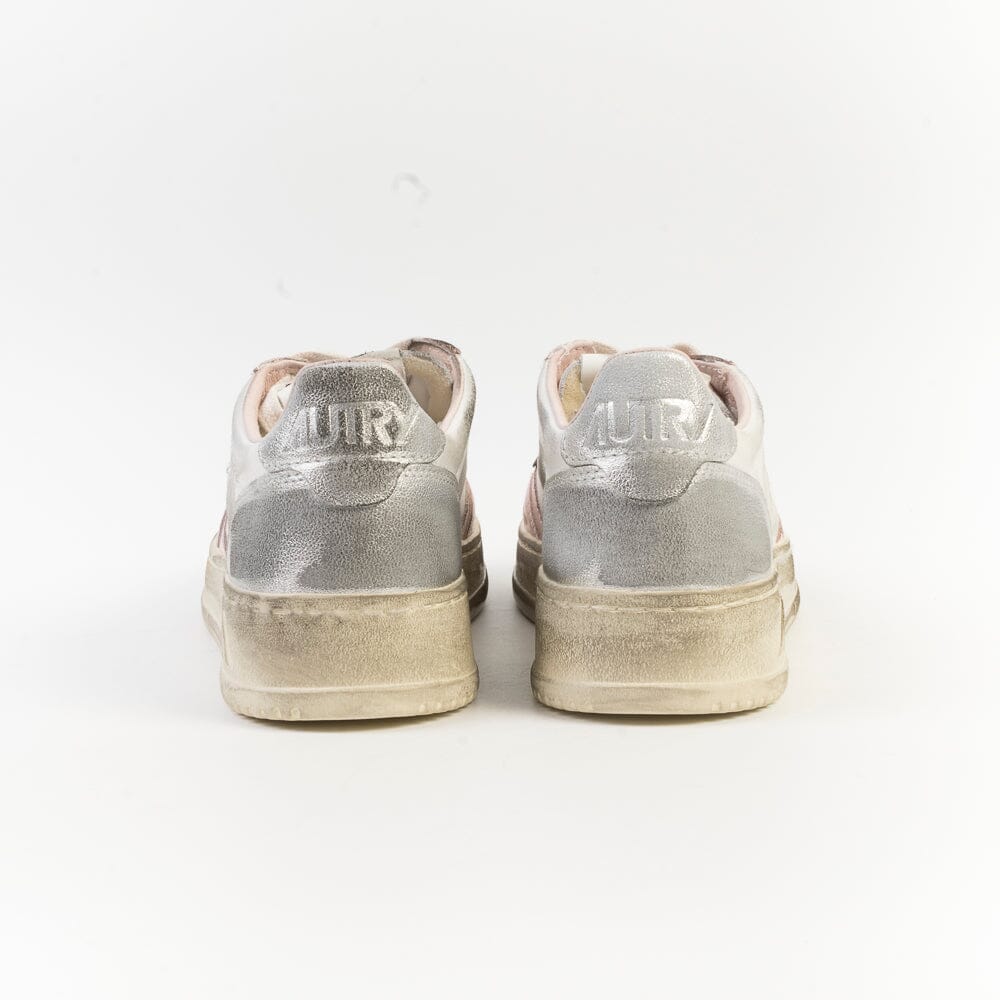 AUTRY - AVLW SV35- Sneakers LOW WOM LEAT - Vintage Edition - Rosa Argento Scarpe Donna AUTRY - Collezione donna