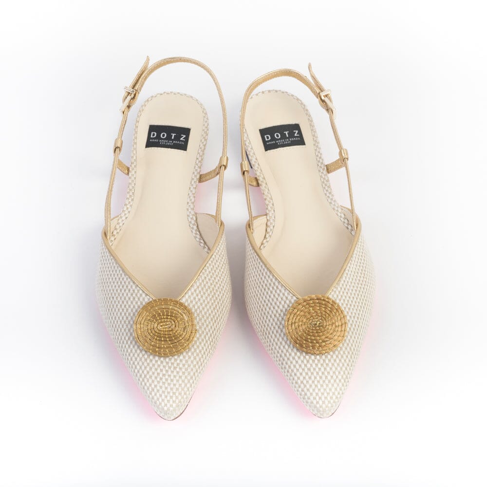 DOTZ - Sling Back - M03C - PASTSEY - Tessuto Avorio Scarpe Donna DOTZ