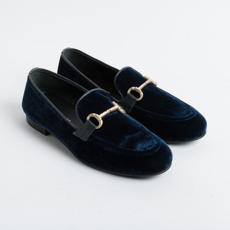 POESIE VENEZIANE - Mocassino - JJA65 - Velluto Bluette Scarpe Donna POESIE VENEZIANE