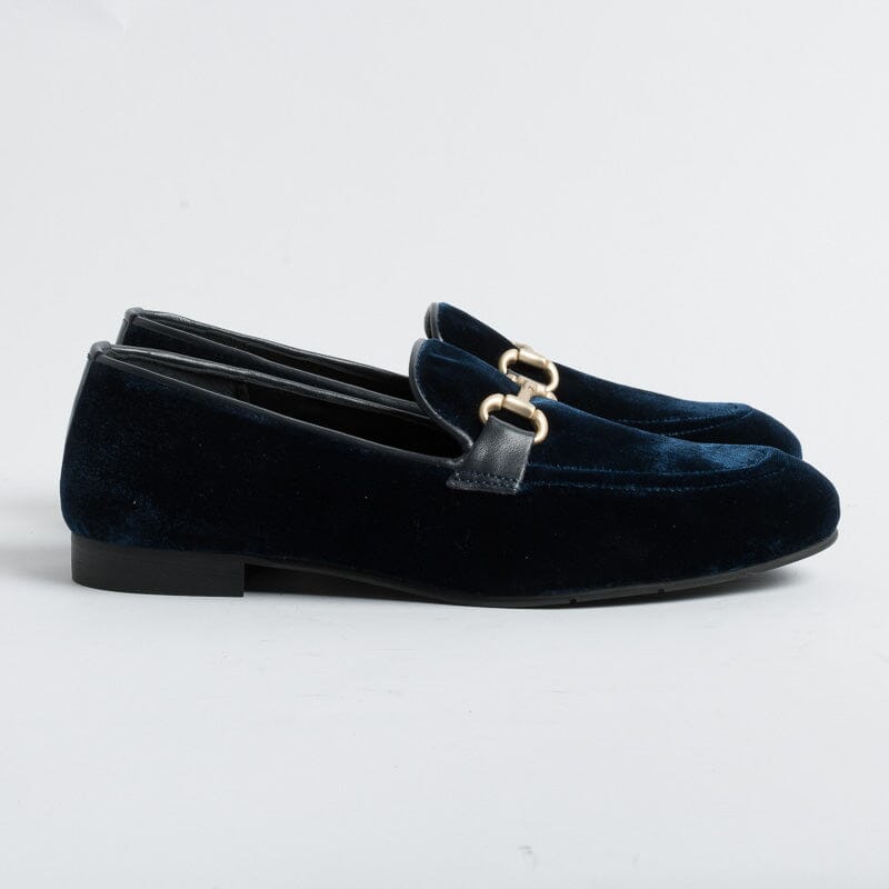POESIE VENEZIANE - Mocassino - JJA65 - Velluto Bluette Scarpe Donna POESIE VENEZIANE