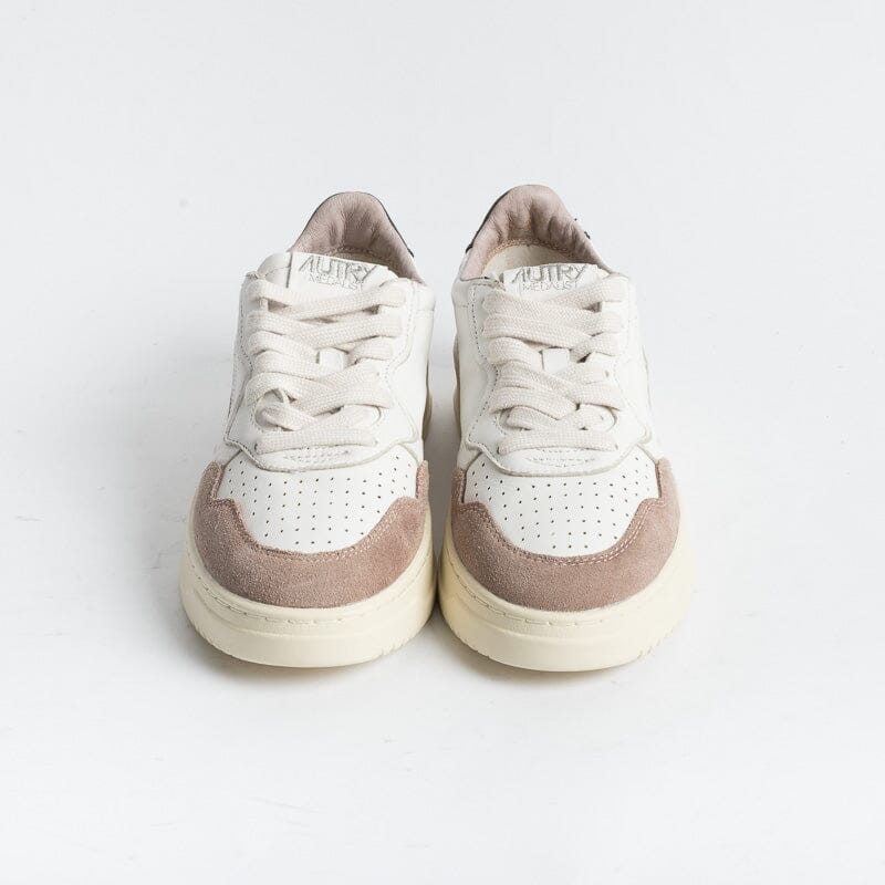 AUTRY - AULW GS20 - Sneakers - LOW WOM SUEDE LEAT - Bianco Tortora Nero Scarpe Donna AUTRY - Collezione donna