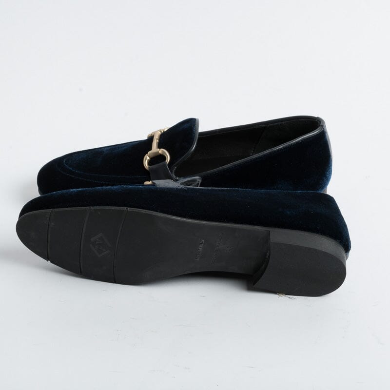 POESIE VENEZIANE - Mocassino - JJA65 - Velluto Bluette Scarpe Donna POESIE VENEZIANE