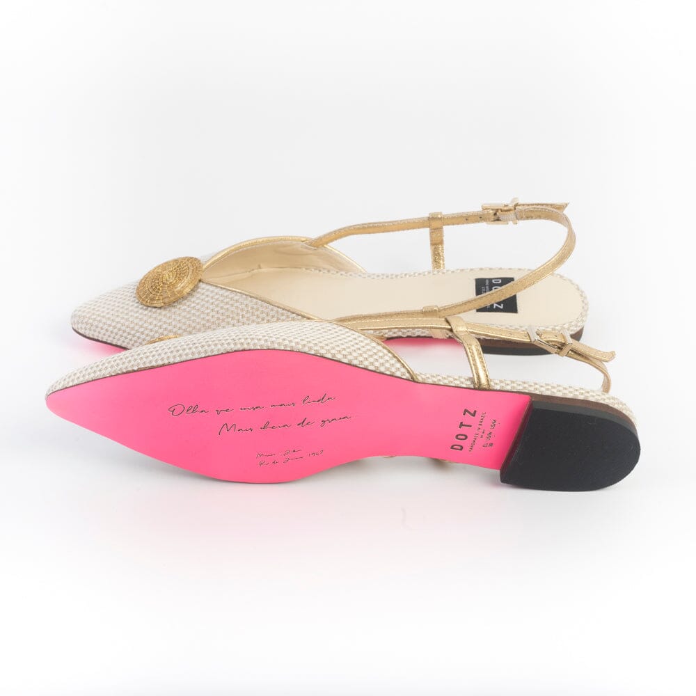 DOTZ - Sling Back - M03C - PASTSEY - Tessuto Avorio Scarpe Donna DOTZ