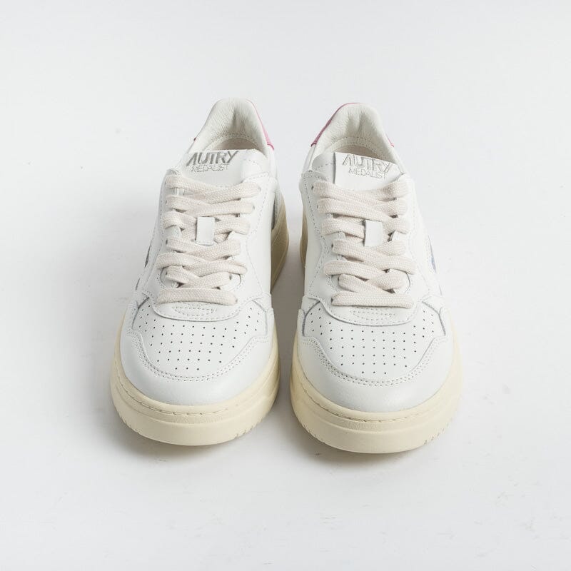 AUTRY - AULW LL55 -Sneakers LOW WOM ALL LEAT - Bianco Malva Scarpe Donna AUTRY - Collezione donna