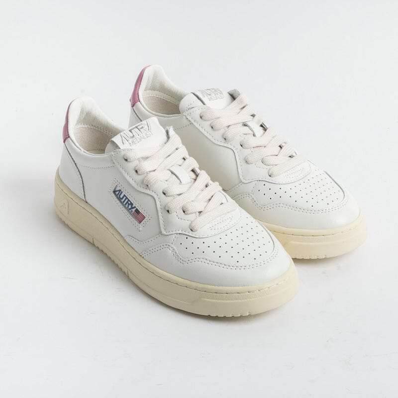 AUTRY - AULW LL55 -Sneakers LOW WOM ALL LEAT - Bianco Malva Scarpe Donna AUTRY - Collezione donna