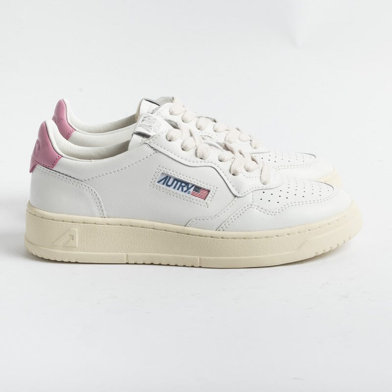 AUTRY - AULW LL55 -Sneakers LOW WOM ALL LEAT - Bianco Malva Scarpe Donna AUTRY - Collezione donna