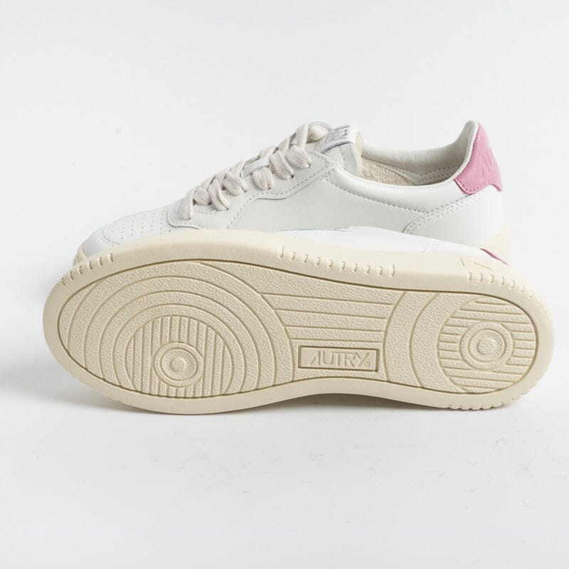 AUTRY - AULW LL55 -Sneakers LOW WOM ALL LEAT - Bianco Malva Scarpe Donna AUTRY - Collezione donna
