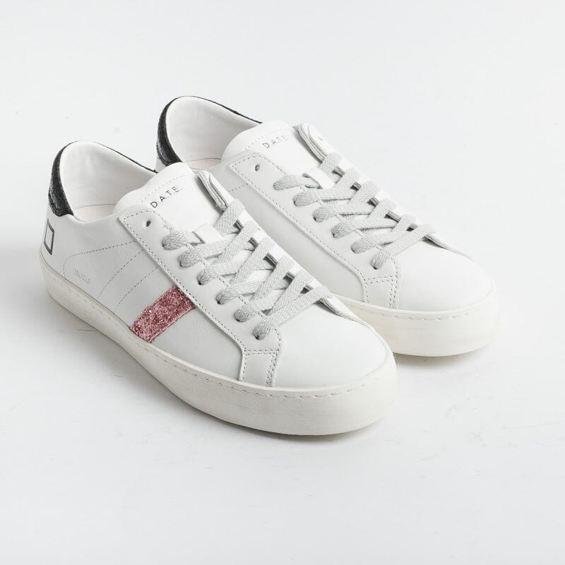 DATE - Sneakers - Hill Low Vintage Calf White Petal - Bianco Rosa Scarpe Donna DATE