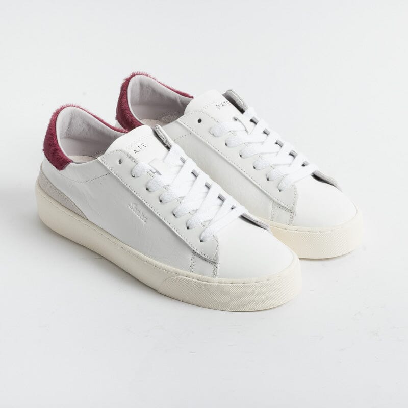 DATE - Sneakers - Sonica Calf White Petal - Bianco Cavallino Rosa Scarpe Donna DATE