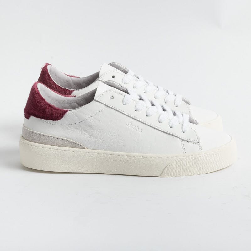 DATE - Sneakers - Sonica Calf White Petal - Bianco Cavallino Rosa Scarpe Donna DATE