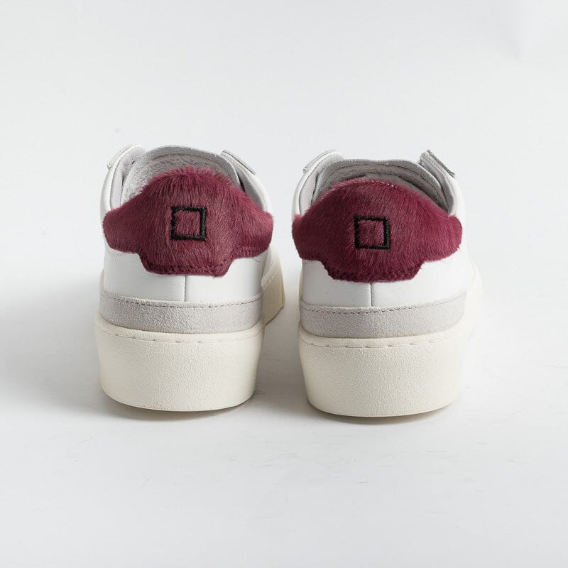 DATE - Sneakers - Sonica Calf White Petal - Bianco Cavallino Rosa Scarpe Donna DATE