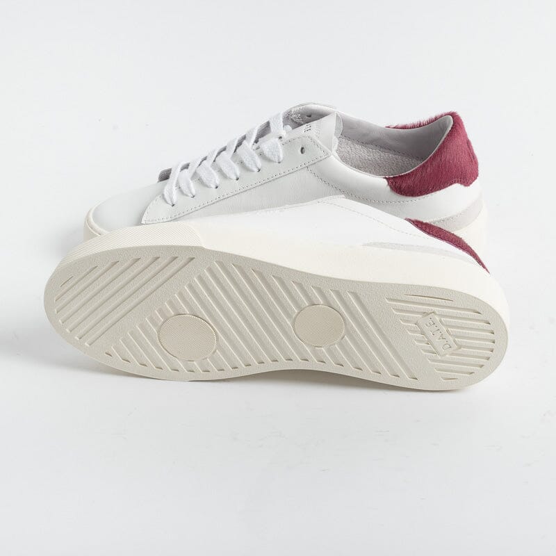 DATE - Sneakers - Sonica Calf White Petal - Bianco Cavallino Rosa Scarpe Donna DATE
