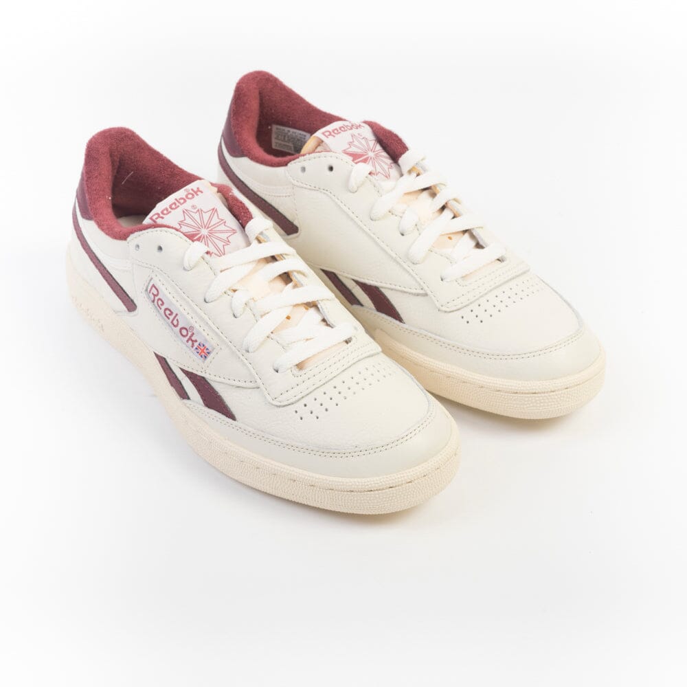 REEBOK - Sneakers - Club C 85 964 - Chalk Bianco Bordeaux Scarpe Uomo REEBOK - Collezione Uomo