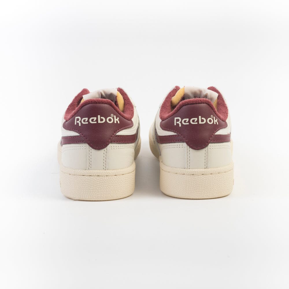 REEBOK - Sneakers - Club C 85 964 - Chalk Bianco Bordeaux Scarpe Uomo REEBOK - Collezione Uomo
