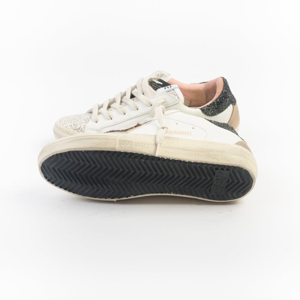 4B12 - Sneakers - Suprime D322 - Bianco Oro Scarpe Donna 4B12