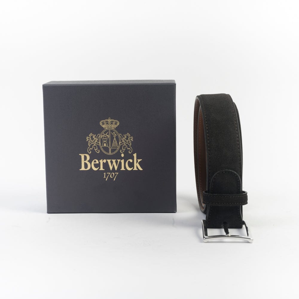 BERWICK 1707 - Cintura - Camoscio - Dark Peat Accessori Uomo Berwick 1707
