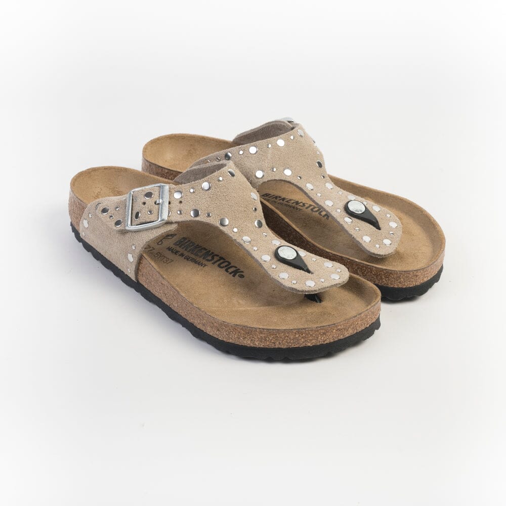 BIRKENSTOCK - Sandali bassi Infradito - 1029388 - Gizeh Taupe Rivet Scarpe Donna BIRKENSTOCK