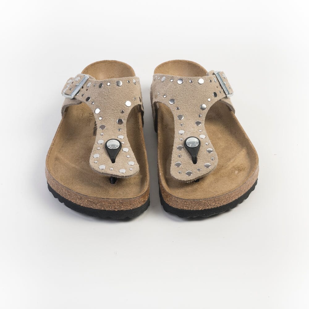BIRKENSTOCK - Sandali bassi Infradito - 1029388 - Gizeh Taupe Rivet Scarpe Donna BIRKENSTOCK