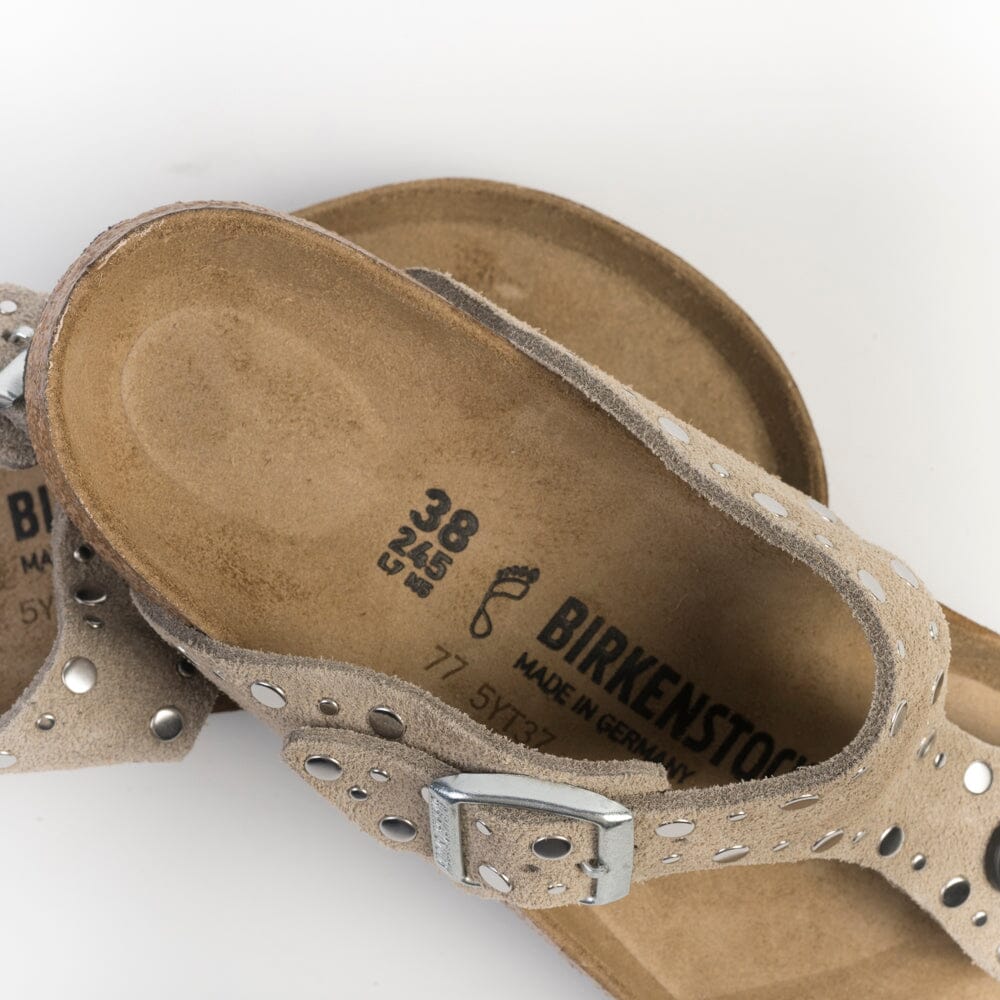 BIRKENSTOCK - Sandali bassi Infradito - 1029388 - Gizeh Taupe Rivet Scarpe Donna BIRKENSTOCK