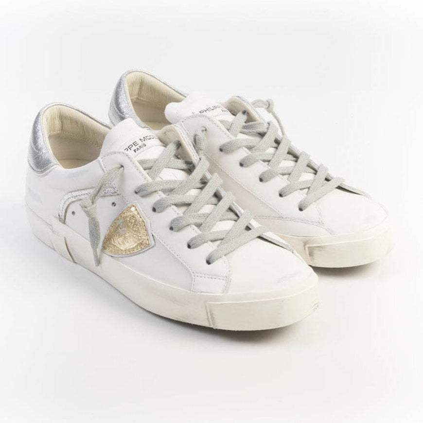 PHILIPPE MODEL - Sneakers - PRLD VM04 - Bianco Argento oro Scarpe Donna Philippe Model Paris