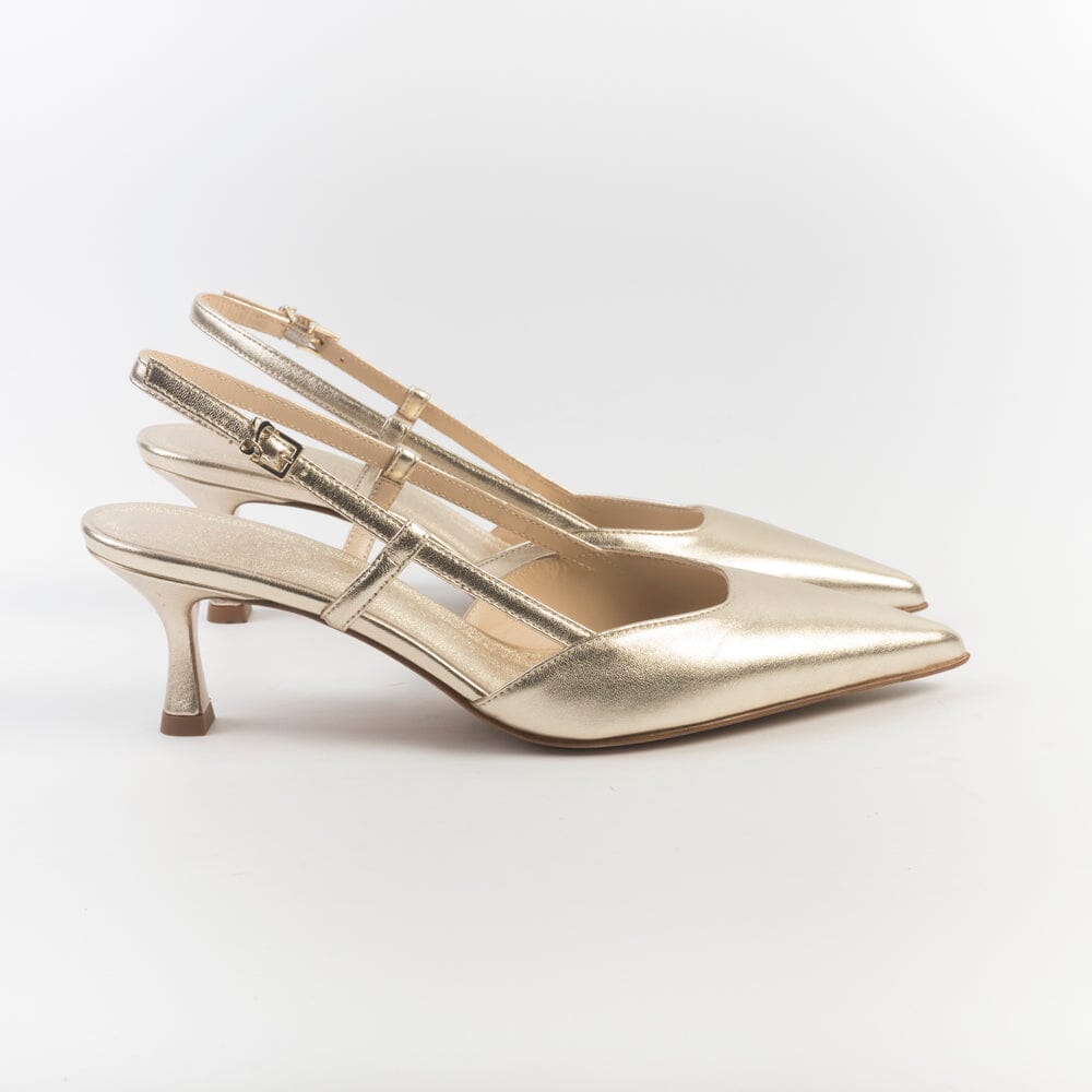 SERGIO LEVANTESI - Sling Back - ELSA - Laminato Platino Scarpe Donna SERGIO LEVANTESI