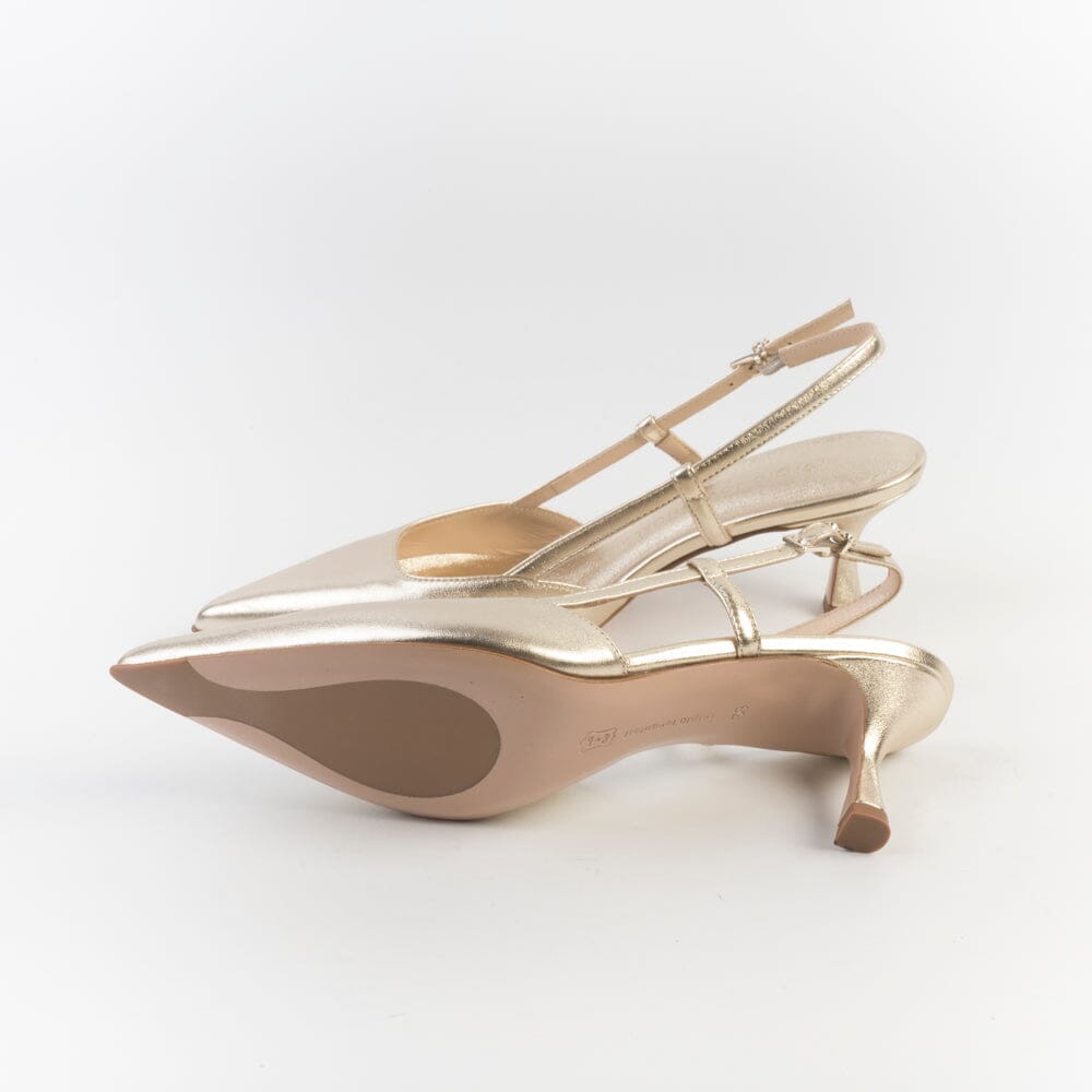 SERGIO LEVANTESI - Sling Back - ELSA - Laminato Platino Scarpe Donna SERGIO LEVANTESI