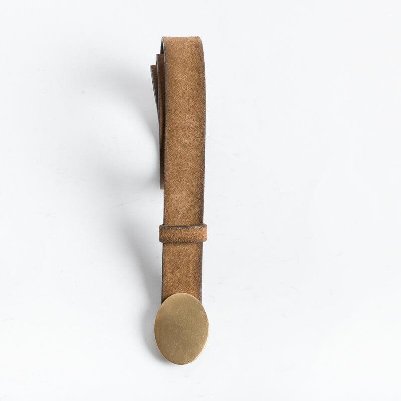 PUNTO VITA - Cintura PV2259 - Camoscio Cuoio Ovale Accessori Donna PUNTO VITA