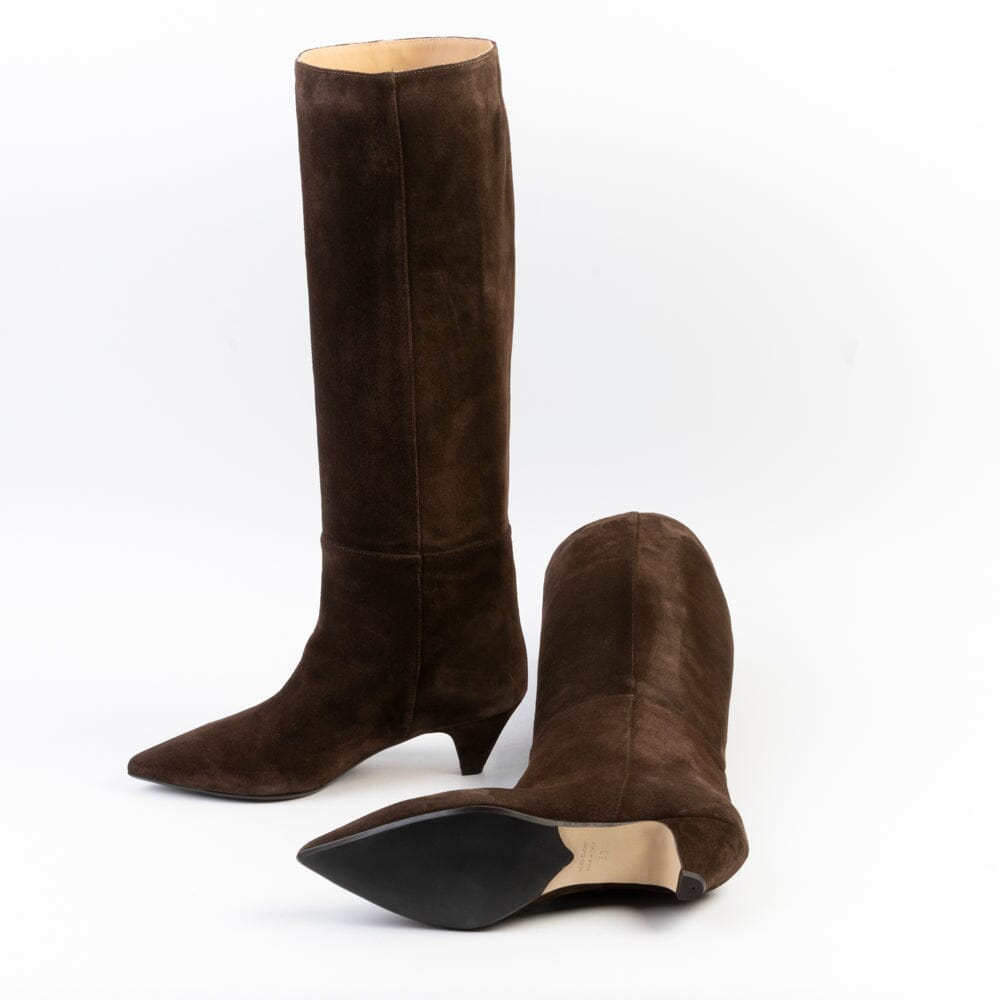 ANNA F - Stivali - 9828 - Velour Testa di Moro Scarpe Donna Anna F.