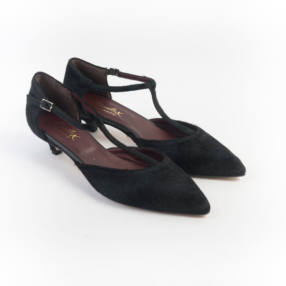 CHEVILLE Decolletè Isa Nero Cavallino