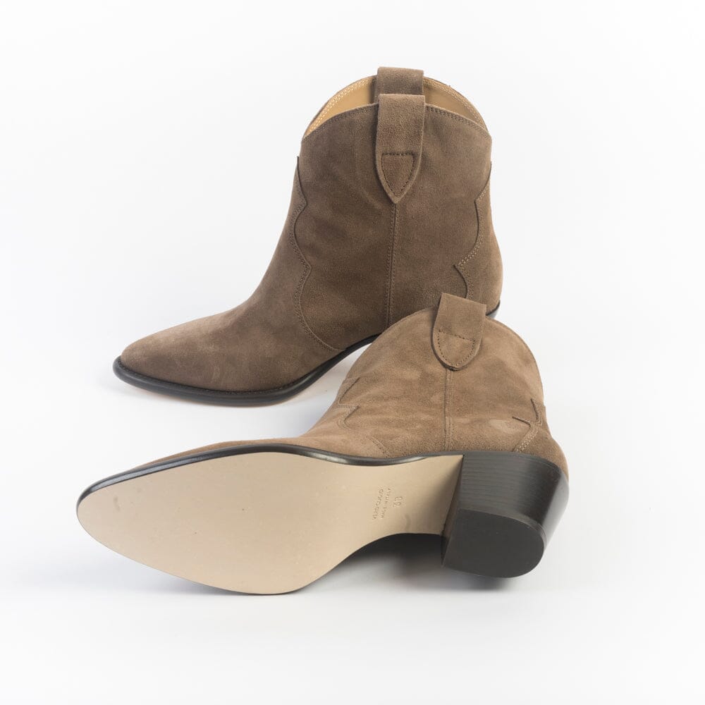 ANNA F - Stivaletto Texano - 9931 - Velour Visone Scarpe Donna Anna F.