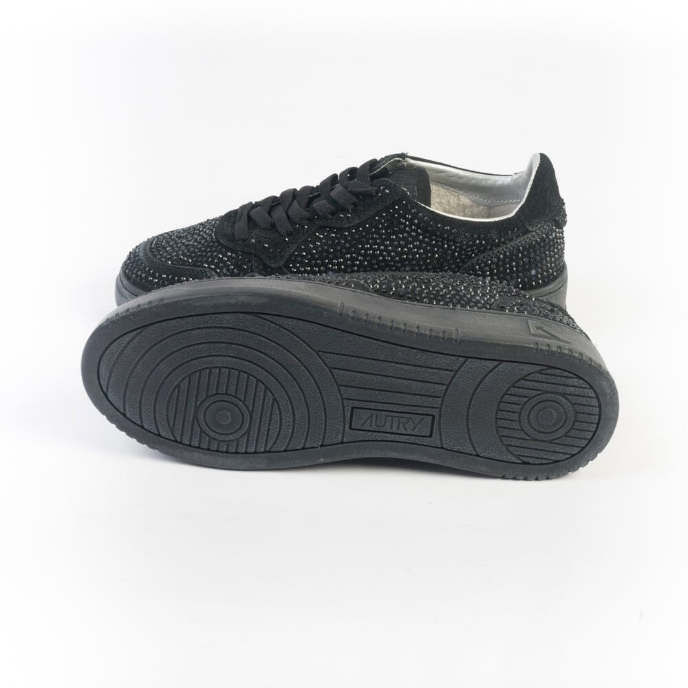 AUTRY - AULW NA02 - Sneakers - Suede Strass - Nera Scarpe Donna AUTRY - Collezione donna