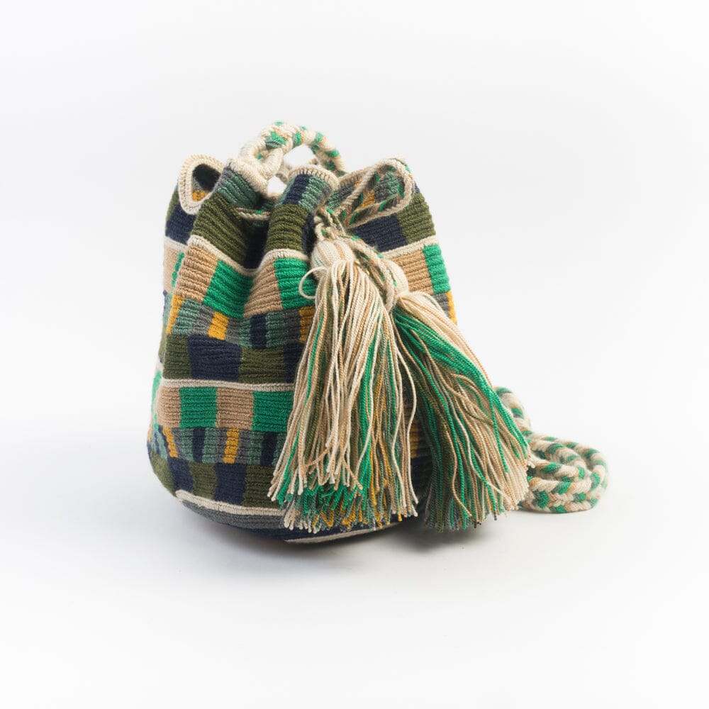 GUANABANA Medium‎ Bucket Bag in Blue & Green GUANABANA Medium Bucket Bag in Blue & Green | eBay main image 4