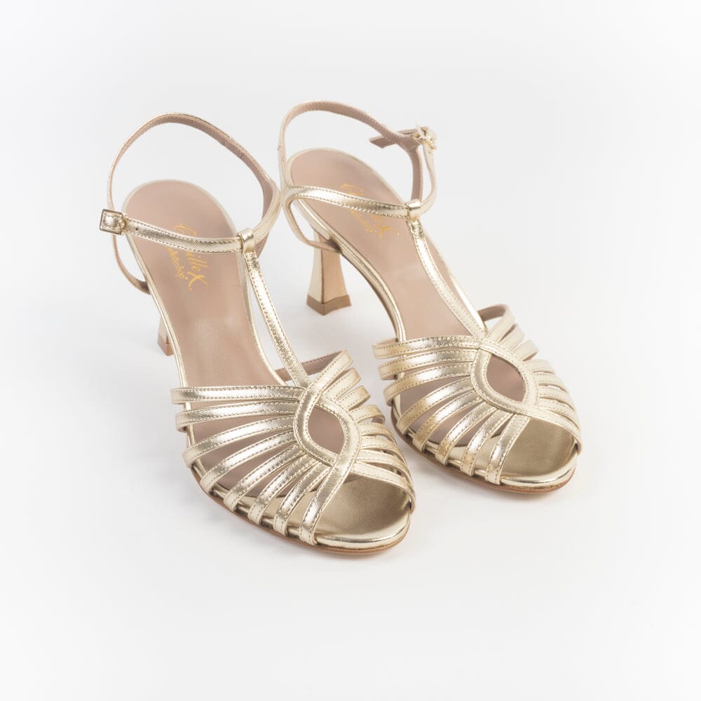 CHEVILLE - Sandali con Tacco - KAREN - Laminato Platino Scarpe Donna CHEVILLE