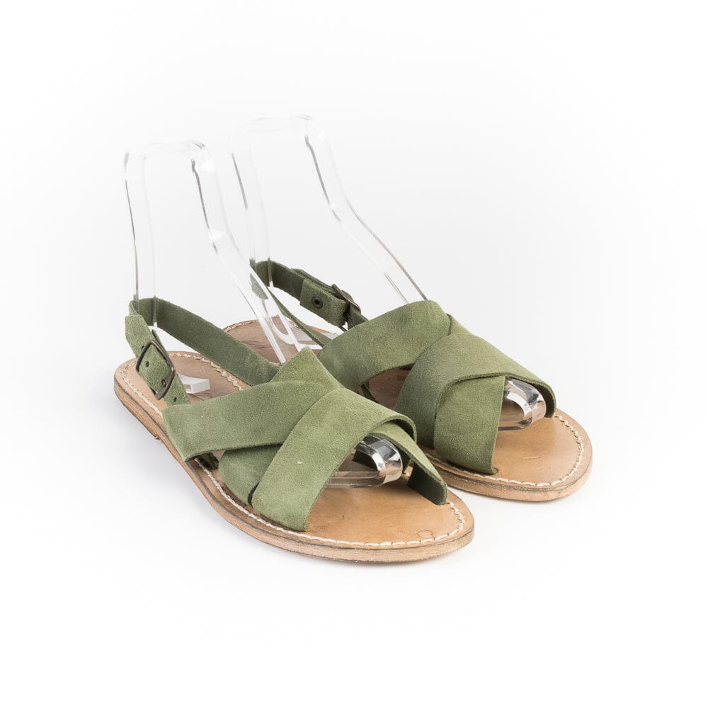 SACHET - Sandali 568 - Camoscio Verde Scarpe Donna SACHET - Calzature