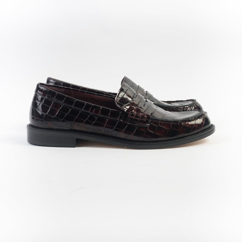 CHEVILLE - Mocassino - Luna - Cocco Bordeaux Scarpe Donna CHEVILLE
