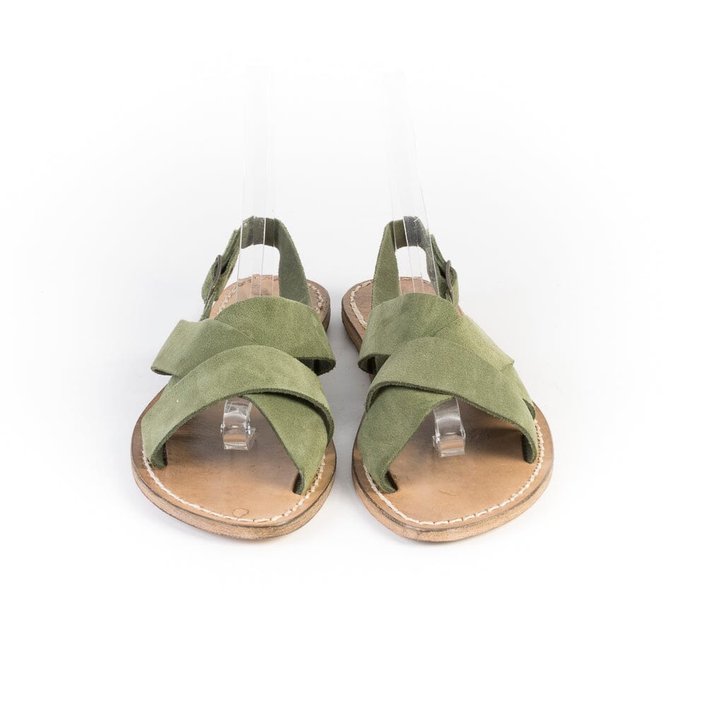 SACHET - Sandali 568 - Camoscio Verde Scarpe Donna SACHET - Calzature