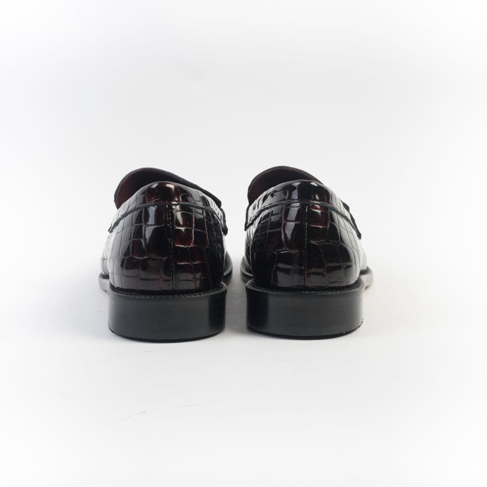 CHEVILLE - Mocassino - Luna - Cocco Bordeaux Scarpe Donna CHEVILLE