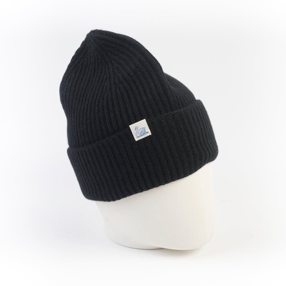 MERZ B. SCHWANEN - Berretto - Beanie Silk Blend - 99 Deep Black Accessori Donna MERZ B. SCHWANEN