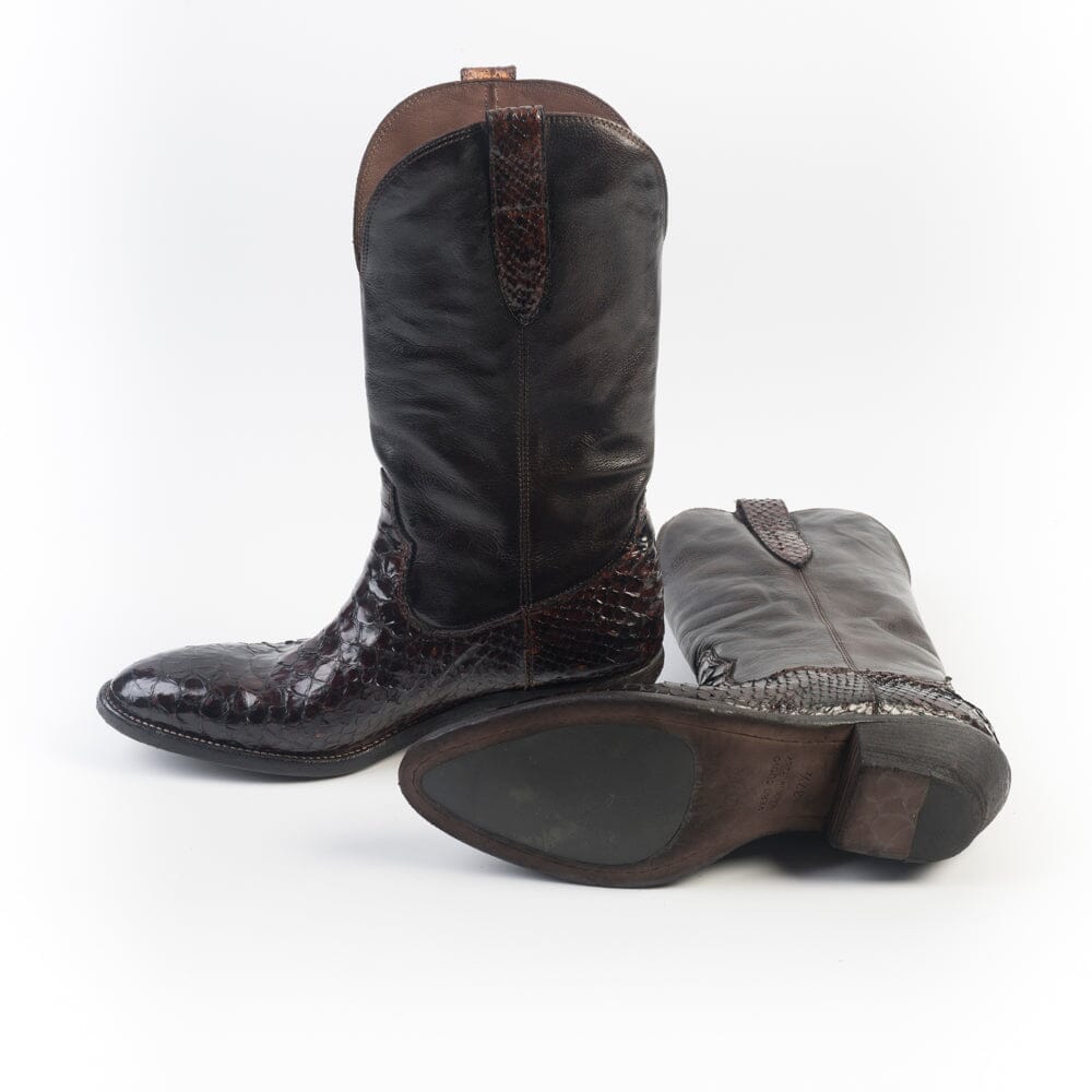 FAUZIAN JEUNESSE - Texano - 3234 - Pitone Ebano Scarpe Donna FAUZIAN JEUNESSE - Collezione Donna