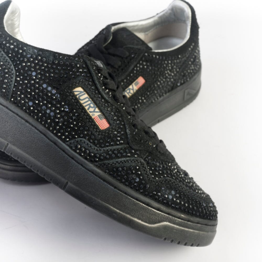 AUTRY - AULW NA02 - Sneakers - Suede Strass - Nera Scarpe Donna AUTRY - Collezione donna