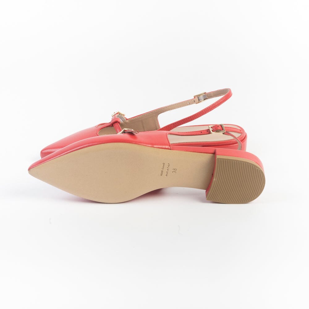 CappellettoShop - Sling Back - Pauline34 - Papavero Scarpe Donna CAPPELLETTO 1948